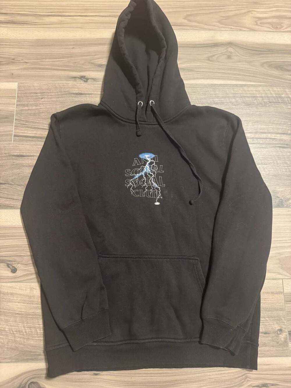 Anti Social Social Club Lightning  Hoodie Black